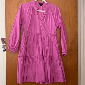 Pink/purple A-line long sleeve dress from J. Crew